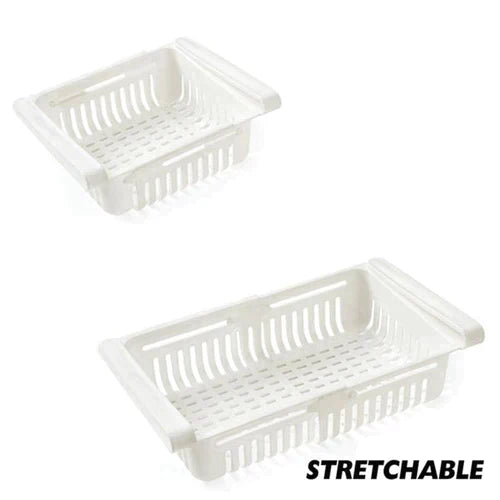 Set of 4 Adjustable Refrigerator plastic Storage Basket