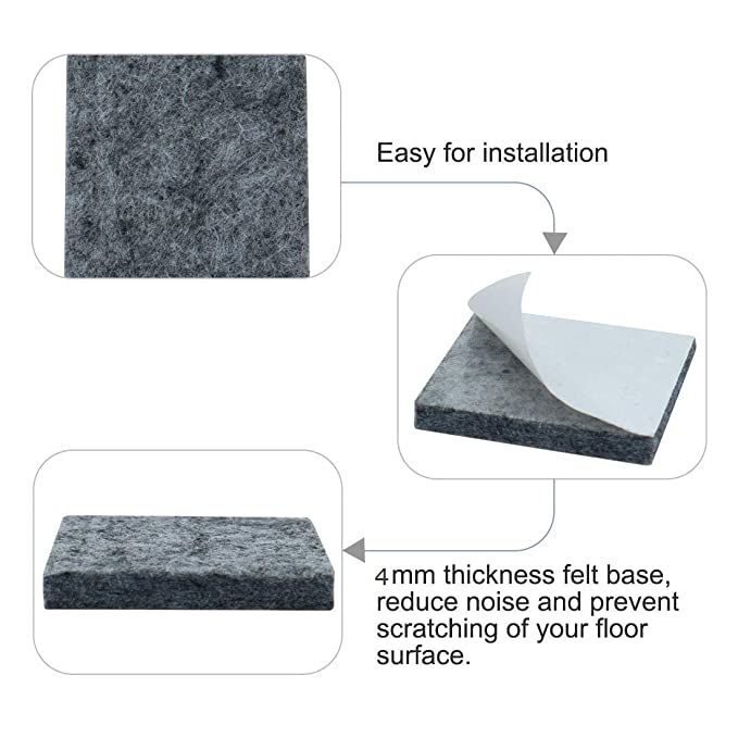 Self Adhesive Square Furniture Felt Pads