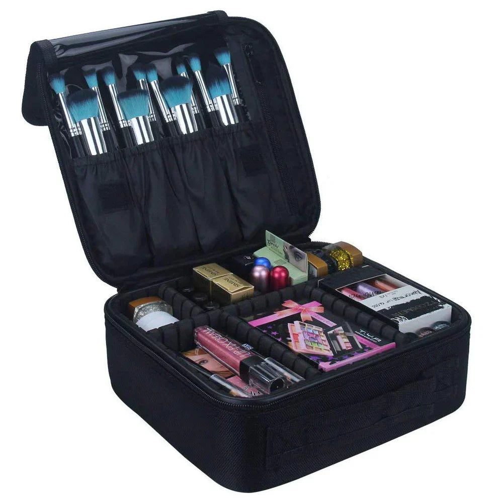 Portable LED Makeup Organizer with Mirror