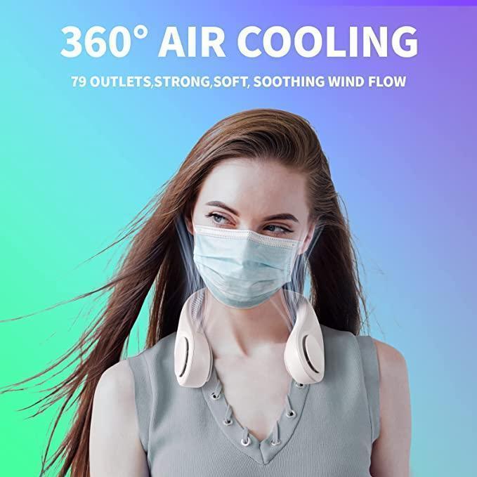 Portable Neck Fan with 360° Airflow