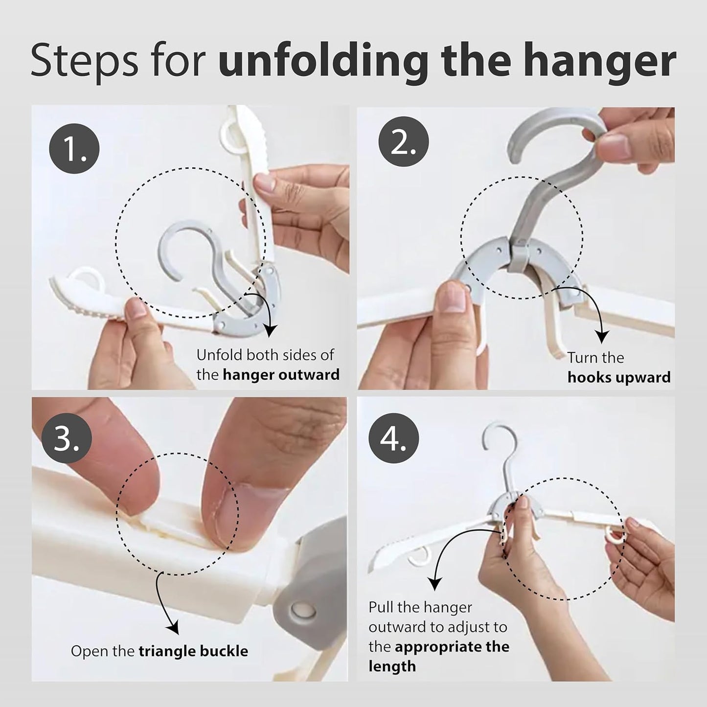 Foldable Hanger for Clothes Hanging