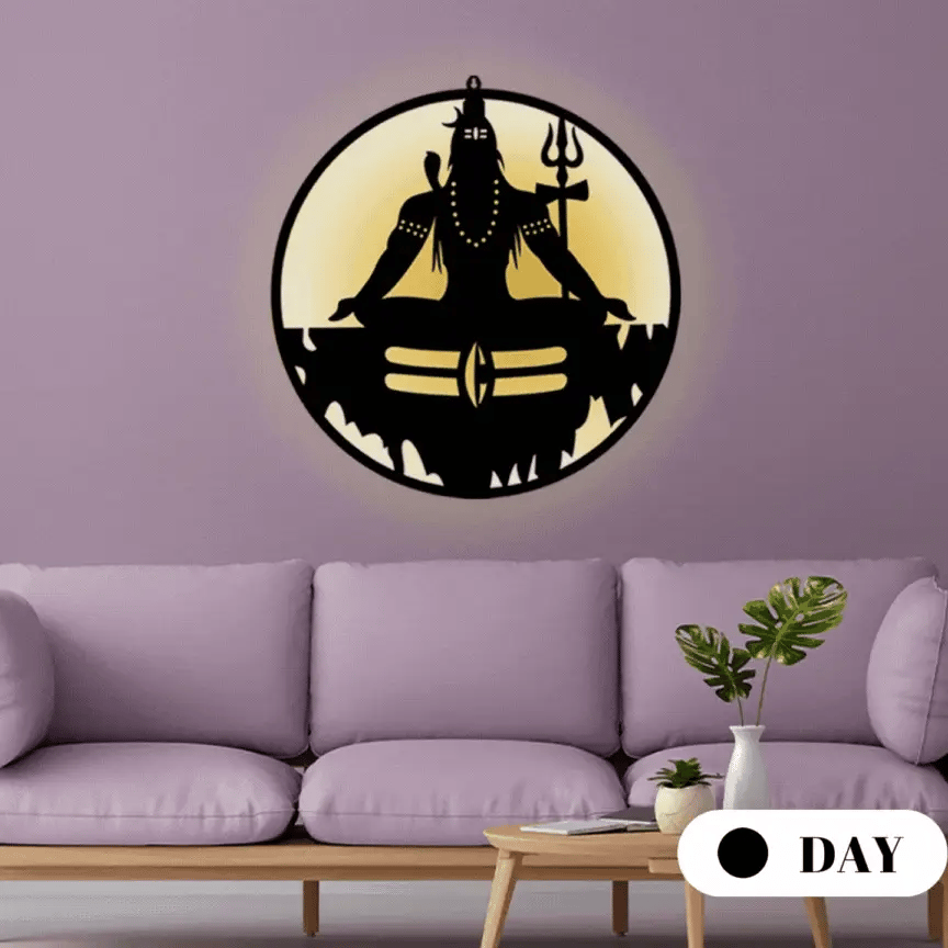 Mahadev-Shiv Ji LED Wall Decor Light