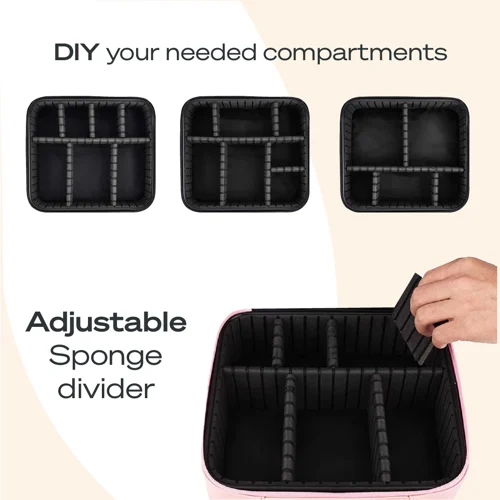 Portable LED Makeup Organizer with Mirror