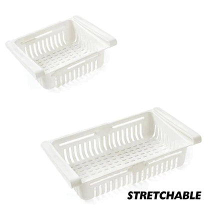 Set of 4 Adjustable Refrigerator plastic Storage Basket