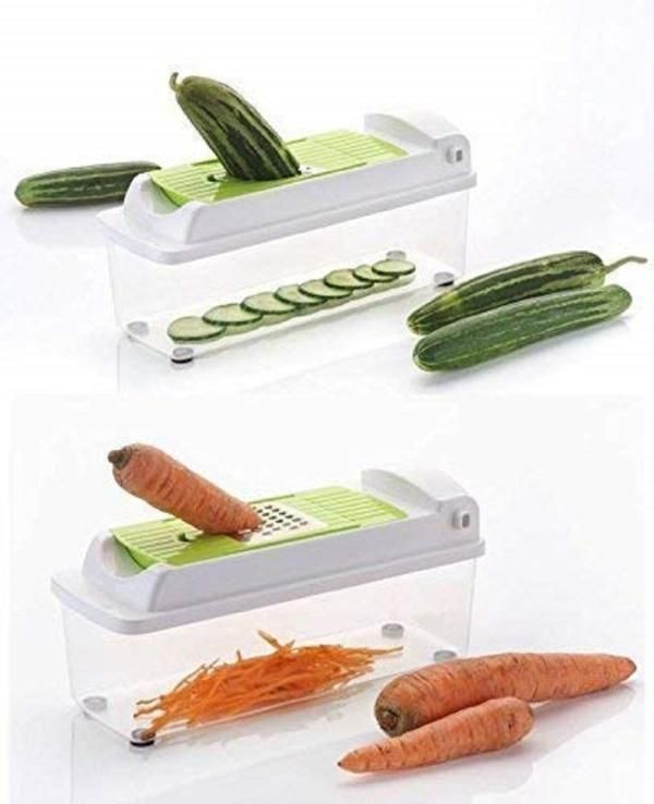 12 in 1 Multi-Purpose Vegetable and Fruit Chopper Green Kitchen Tool Set