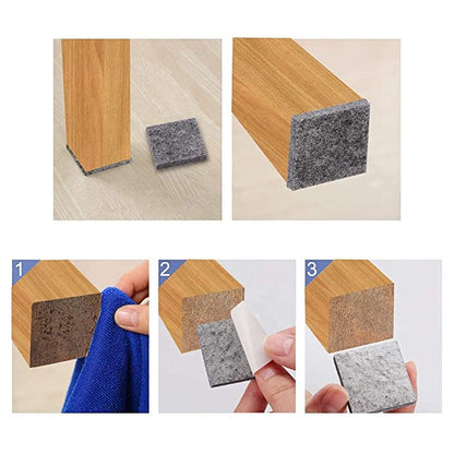 Self Adhesive Square Furniture Felt Pads