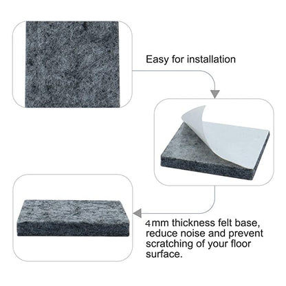 Self Adhesive Square Furniture Felt Pads