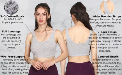 Breathable Cool Lift up Air Bra [Pack of 3]